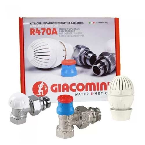 Комплект термостатний для радіаторів кутовий 1-2 Giacomini