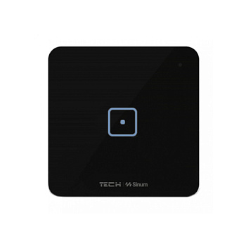 Однополюсний скляний сенсорний вимикач SINUM WS-01m чорний