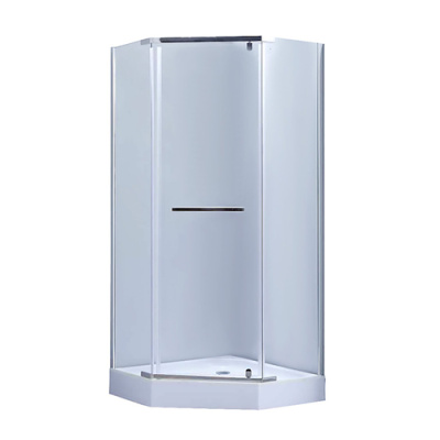 Душ.кабіна Lidz DOZORCA SC90x90.CRM.LOW.TR,п ятикутн., до низьк.піддона, скло проз.6мм