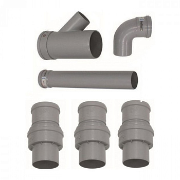 Базовий комплект S3 димоходу для підключення третього котла в каскад РР, Ду 130 