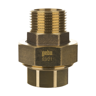 GEBO Розбірне з'єднання пряме 1 2 ВЗ латунь (під плоску прокладку)