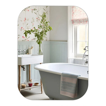 Дзеркало настінне прямокутне Nicole 450х600 завкругленими кутами Lidz