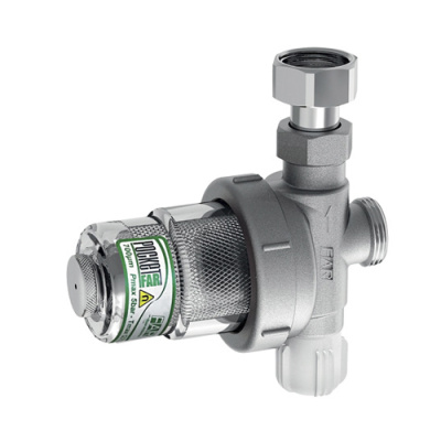 FAR PocketFAR Хромований фільтр з магнітною вставкою для встановлення під котел ВР-ЗР 3 4 кутовий