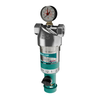 HURACLEAN напівавтоматичний фільтр механічного очищення для питної води 1 РВ з манометром