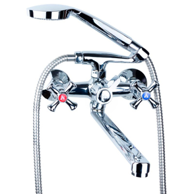 Aquatica Змішувач PL-2C255C для ванни гусак прямий 350мм дивертор вмонтований картриджний