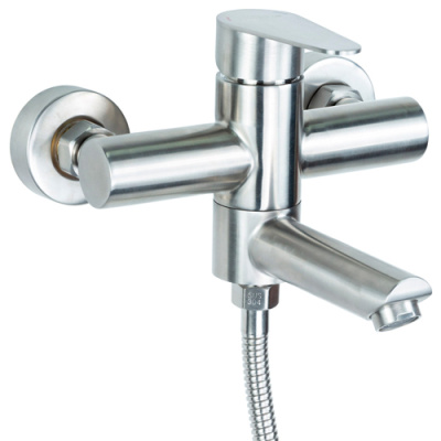 Aquatica Змішувач HT-2C171P Ø35 для ванни гусак прямий 100мм дивертор вмонтований картриджний SS