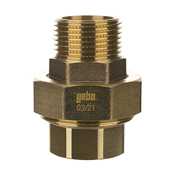 GEBO Розбірне з'єднання пряме 1 2 ВЗ латунь (під плоску прокладку)