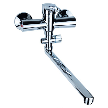 Aquatica Змішувач HM-2C231C Ø40 для ванни гусак прямий 350мм дивертор вмонтований картриджний