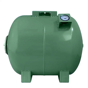 Бак для насоса 80 л. EUROAQUA гориз. з манометром