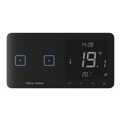 Контролер з вимикачем світла SINUM WSR-02m P правий двополюсний чорний