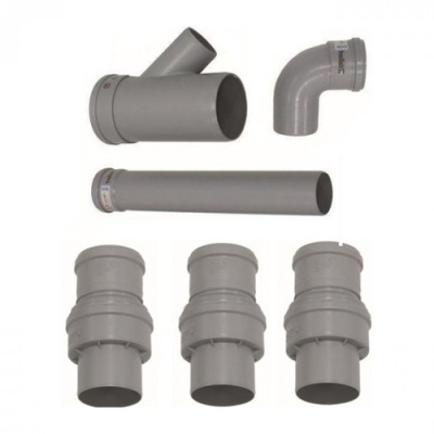 Базовий комплект S3 димоходу для підключення третього котла в каскад РР, Ду 130 