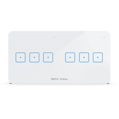 Подвійний триполюсний скляний сенсорний вимикач SINUM WSS-33 Подвійний триполюсний скляний сенсорний вимикач SINUM WSS-33