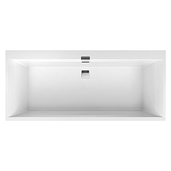 Besco Ванна акварилова SQUARO EDGE 12 DUO 170x75, з ніжками та сифоном 