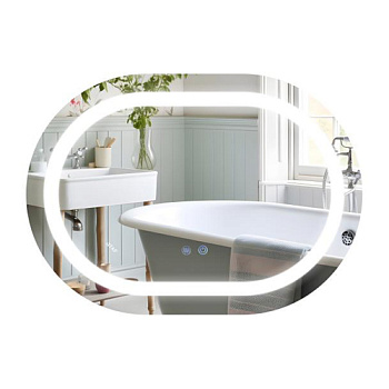 Q-TAP Дзеркало GEMINI овальне 600 800 мм LED, антизапотівання, димер, рег. темп. кольору